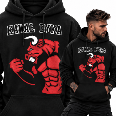 BLUZA Z KAPTUREM NA SIŁOWNIĘ KAWAŁ BYKA 2